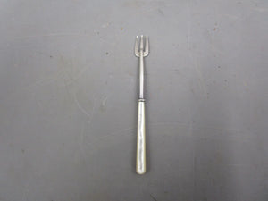 Sterling Silver and Mother Of Pearl Pickle Fork Vintage Mid Century Birmingham 1946