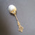 Sterling Silver Mermaids Shell & Fleur D- Leys Caviar Spoon Antique B'ham c1896