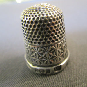 Sterling Silver Size 15 Thimble The Spa Birmingham  Hallmarks H G & S for 1931