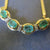 Superb 14k Gold Emerald And Diamond Set Necklace Vintage Italy circa 1990