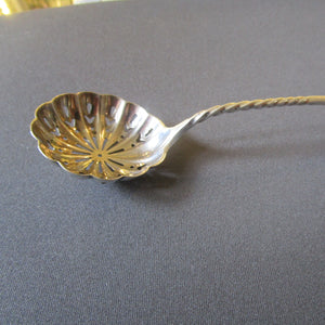 Superb Ornate Sterling Silver Sifter Spoon Antique Victorian London circa 1895