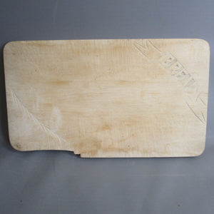 Sycamore Carved Bread Board Antique Victorian c1900