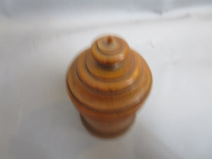 Turned Wood Treen Spice Or Tobacco Jar Antique Victorian c1880