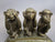 USSR Cast Bronze Three Wise Monkeys Ashtray Vintage c1990