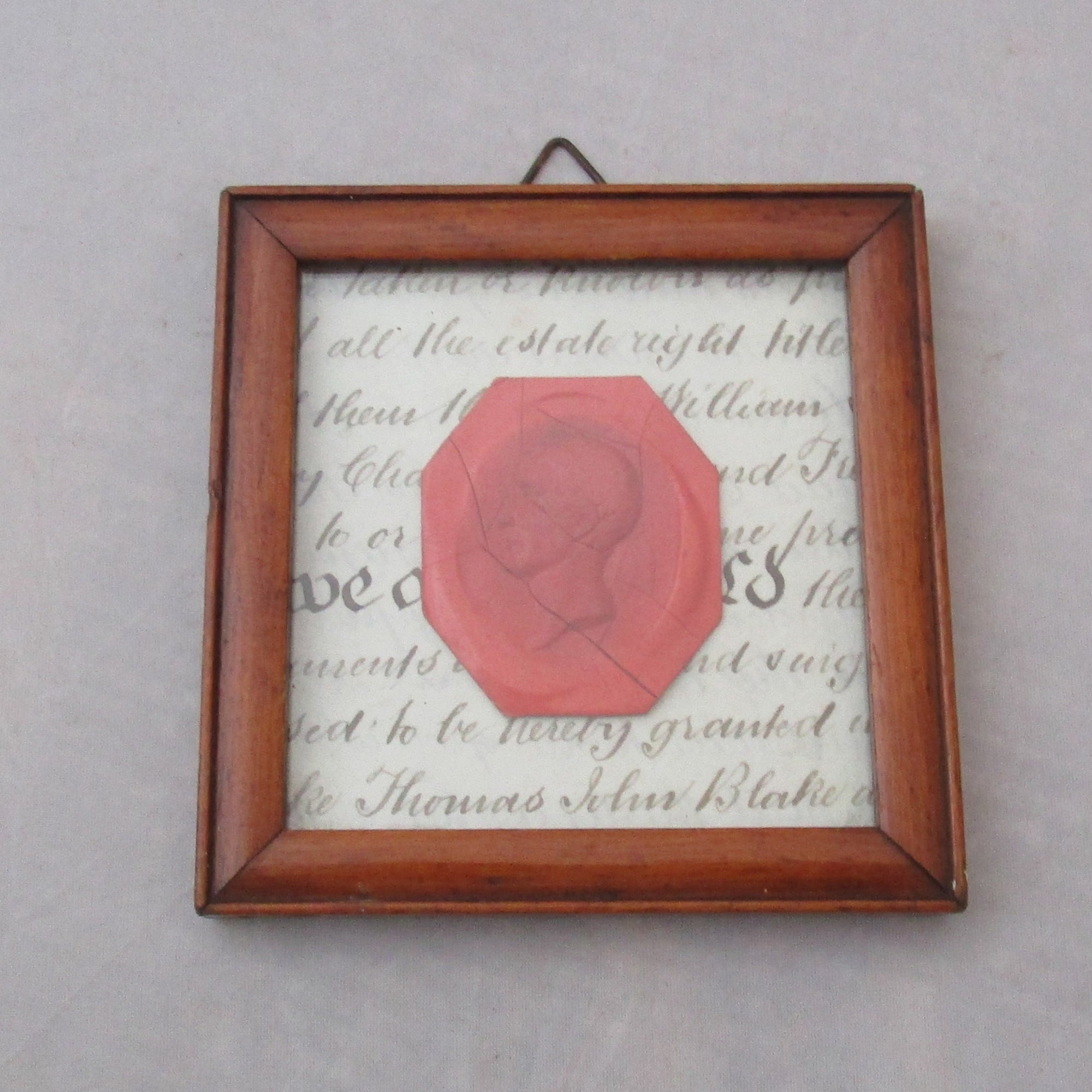 Wax Seal On Vellum Undertone Antique Victorian Mid 19th Century