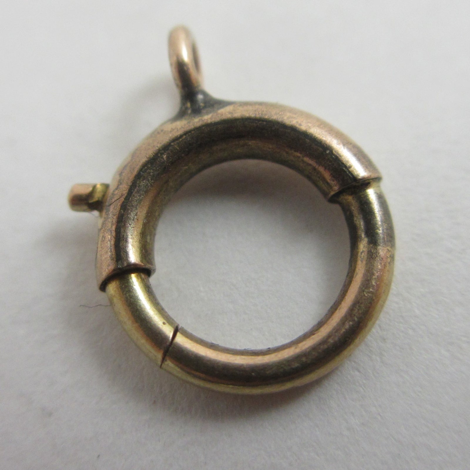 15k Gold Necklace or Bracele Bolt Ring Clasp Findings Antique Victorian c1890