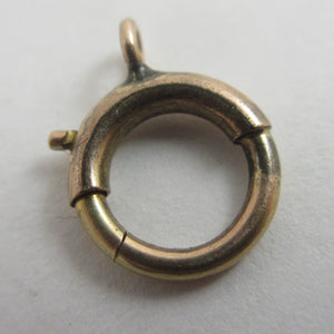 15k Gold Necklace or Bracele Bolt Ring Clasp Findings Antique Victorian c1890