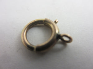 15k Gold Necklace or Bracele Bolt Ring Clasp Findings Antique Victorian c1890