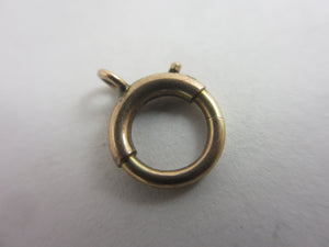 15k Gold Necklace or Bracele Bolt Ring Clasp Findings Antique Victorian c1890