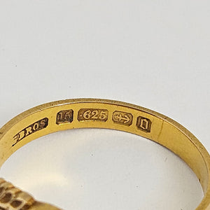 Coral and Seed Pearl 18k Gold English Hallmark 1888 Ring Size UK R Antique Victorian