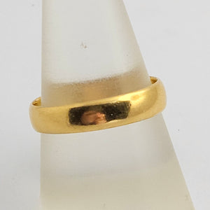 Marriage Band Wedding Ring in 22k Gold Antique Edwardian 1916 Size UK O+