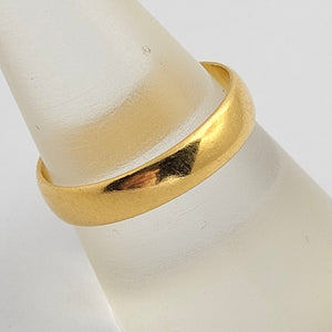 Marriage Band Wedding Ring in 22k Gold Antique Edwardian 1916 Size UK O+