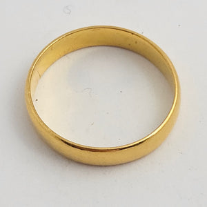 Marriage Band Wedding Ring in 22k Gold Antique Edwardian 1916 Size UK O+