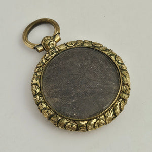 Double Mourning Locket Pendant in 9k Gold Cased Antique Georgian c1820