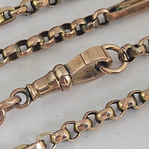 Long 9k Gold Chain Necklace 80.5 cm / 31.6" Antique Victorian c1880