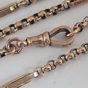 Long 9k Gold Chain Necklace 80.5 cm / 31.6" Antique Victorian c1880