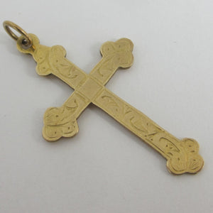 9k Gold Cross or Pendant Antique Victorian c1890