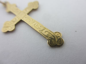 9k Gold Cross or Pendant Antique Victorian c1890