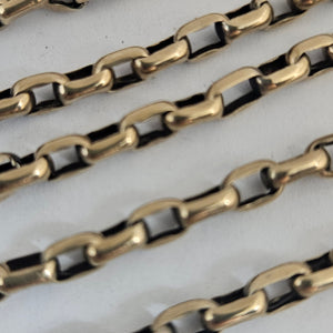 9k Gold Long Guard Chain Necklace 168.6 cm / 66.3" Antique Victorian c1880