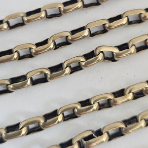 9k Gold Long Guard Chain Necklace 168.6 cm / 66.3" Antique Victorian c1880