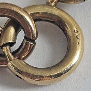 9k Gold Long Guard Chain Necklace 168.6 cm / 66.3" Antique Victorian c1880