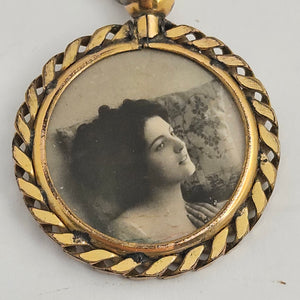 Double Locket Pendant in 9k Rolled Gold Antique Victorian c1890