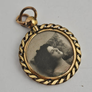 Double Locket Pendant in 9k Rolled Gold Antique Victorian c1890