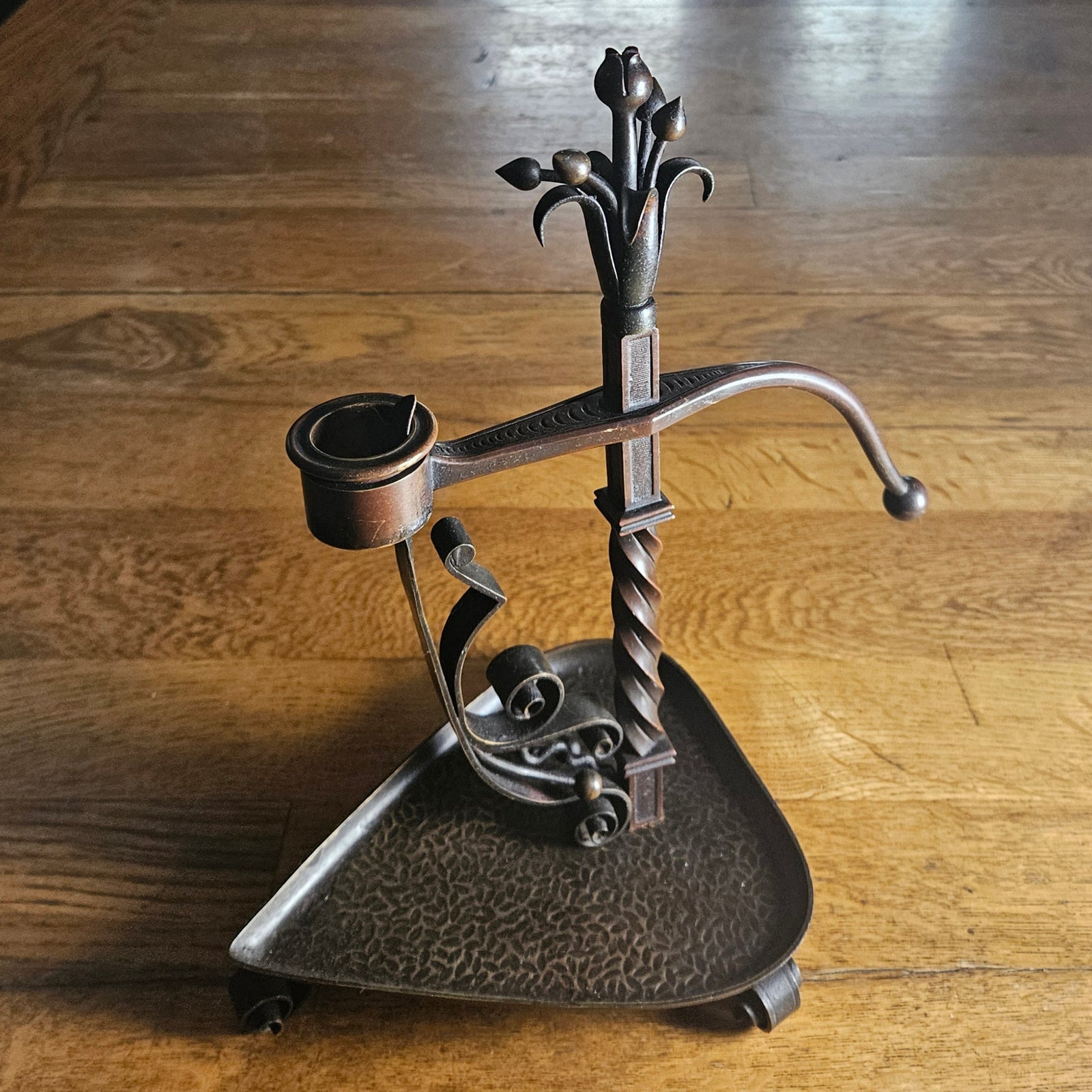 Bronze Arts & Crafts Chamber Stick Antique c1910