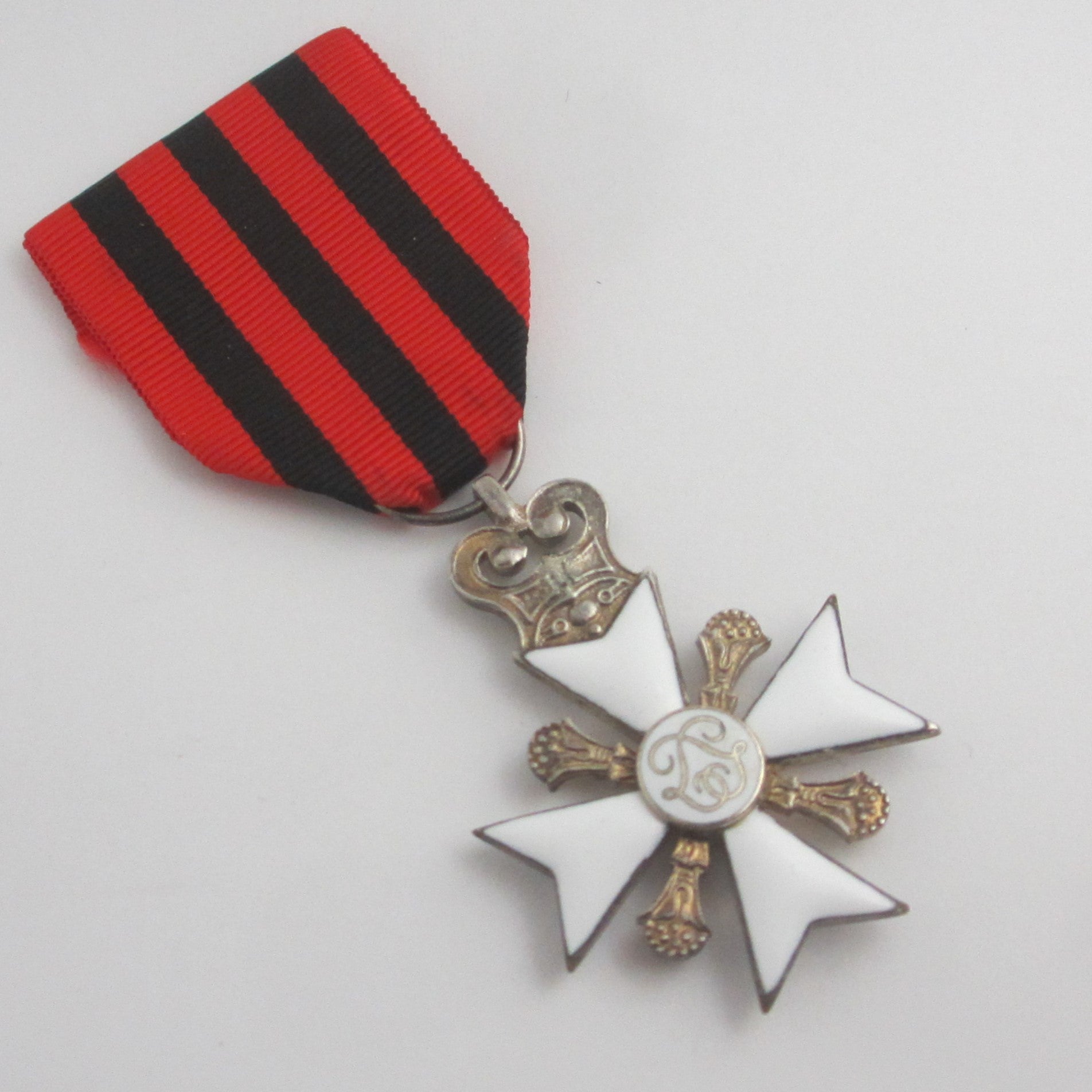 Belgium Civil Decoration 2nd Class Medal Jewel Sterling Silver and