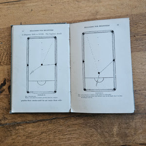 Cloth Bound "Billiards for Beginners" by John Roberts Book Antique Edwardian c1910