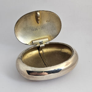 English Sterling Silver Chester Assay Tobacco or Snuff Box Antique Edwardian 1909