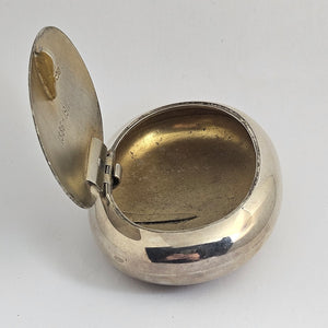 English Sterling Silver Chester Assay Tobacco or Snuff Box Antique Edwardian 1909