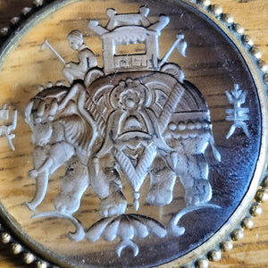 Elephant Reverse Intaglio Chinese Qing Dynasty Victorian c1890