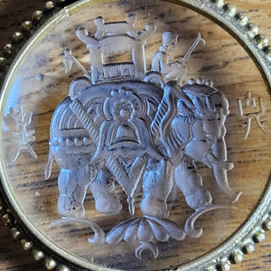 Elephant Reverse Intaglio Chinese Qing Dynasty Victorian c1890