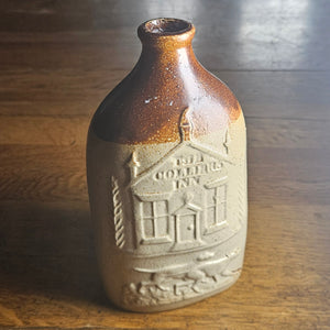 "The Colliers Inn" 19th Century Stoneware Pottery Flask or Bottle Antique Georgian