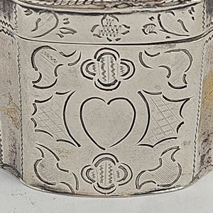 Dutch Sterling Silver Spices or Nutmeg Box Antique Georgian