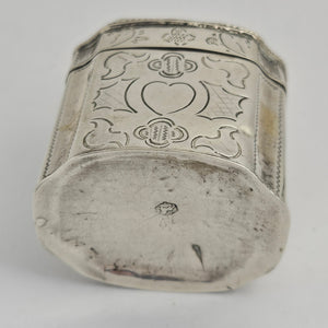 Dutch Sterling Silver Spices or Nutmeg Box Antique Georgian