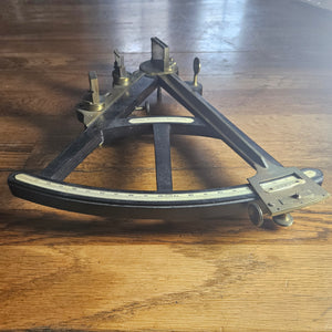 Early 19th Century Spencer Browning & Rust of London Ebony & Brass Octant Antique