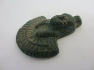 Antique Bronze Egyptian Pharaoh Amulet