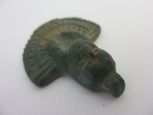 Antique Bronze Egyptian Pharaoh Amulet