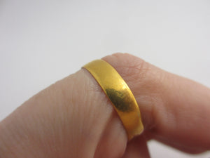 English 22k Gold Wedding Band Marriage Ring Antique Victorian Size UK P