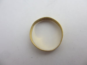 English 22k Gold Wedding Band Marriage Ring Antique Victorian Size UK P