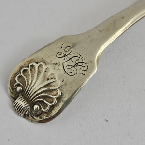 English Sterling Silver Caddy Spoon by George Wintle Antique Georgian 1825