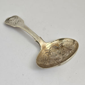 English Sterling Silver Caddy Spoon by George Wintle Antique Georgian 1825