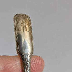 English Sterling Silver Caddy Spoon by John Thornton Antique Georgian 1790