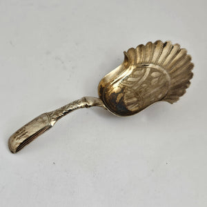English Sterling Silver Caddy Spoon by John Thornton Antique Georgian 1790