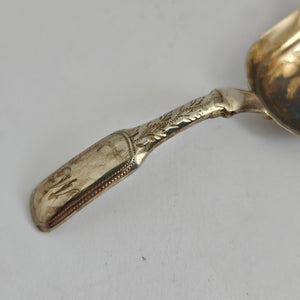 English Sterling Silver Caddy Spoon by John Thornton Antique Georgian 1790