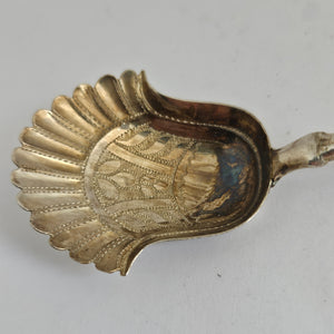 English Sterling Silver Caddy Spoon by John Thornton Antique Georgian 1790