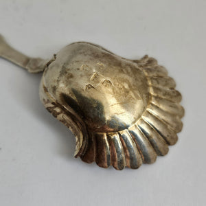 English Sterling Silver Caddy Spoon by John Thornton Antique Georgian 1790