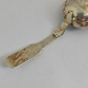 English Sterling Silver Caddy Spoon by John Thornton Antique Georgian 1790